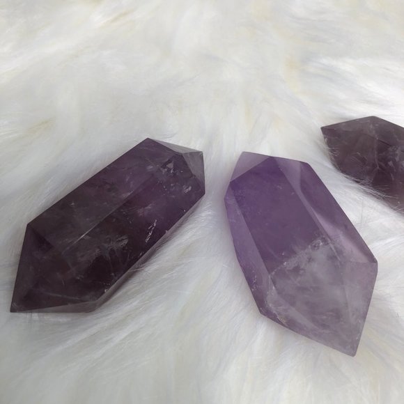 Amethyst Double Point Crystal purple gemstone wand - Picture 5 of 9